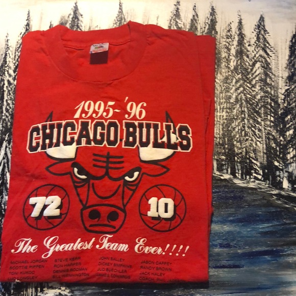 1995-96 Chicago bulls tee - Picture 1 of 3
